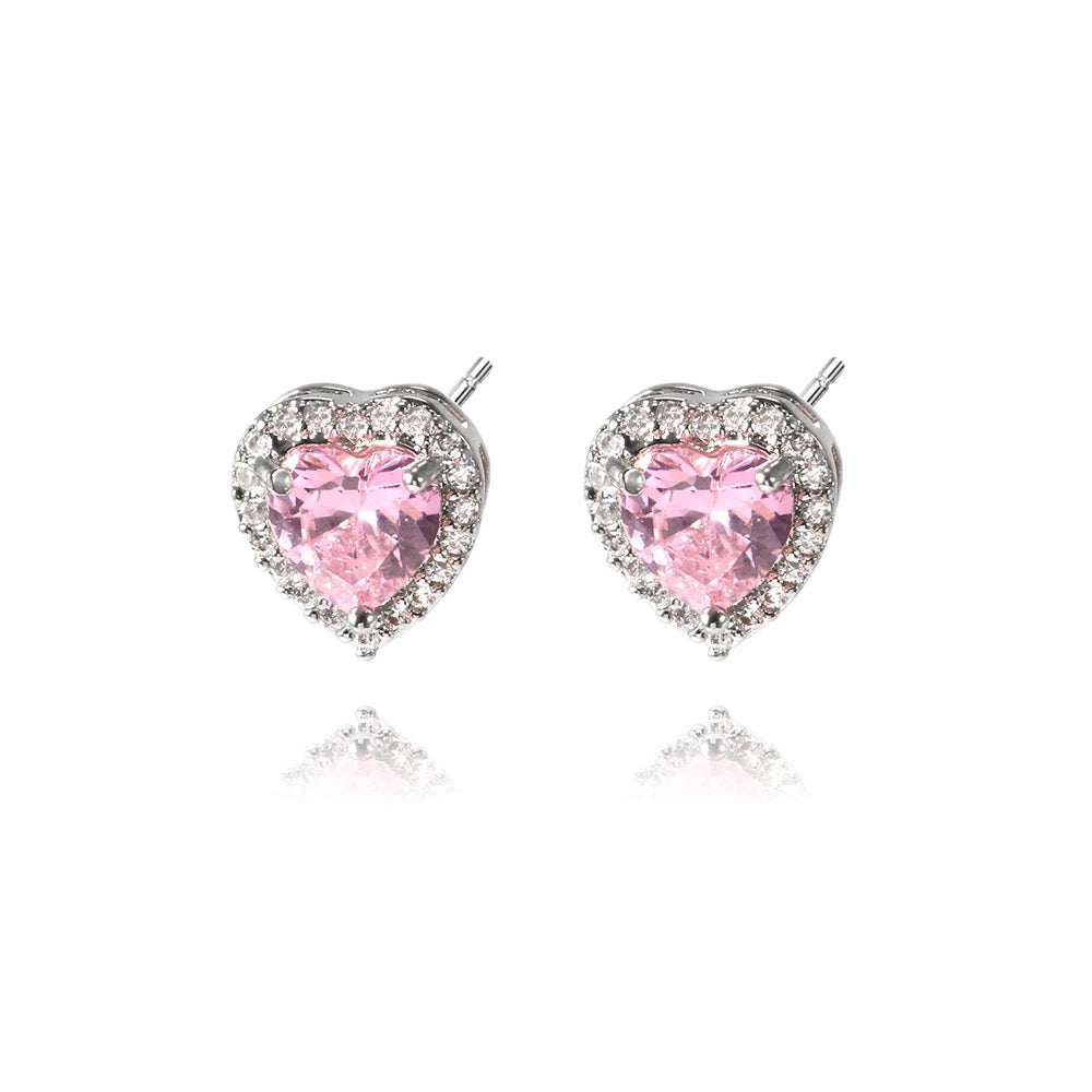 Crystal Heart Stud