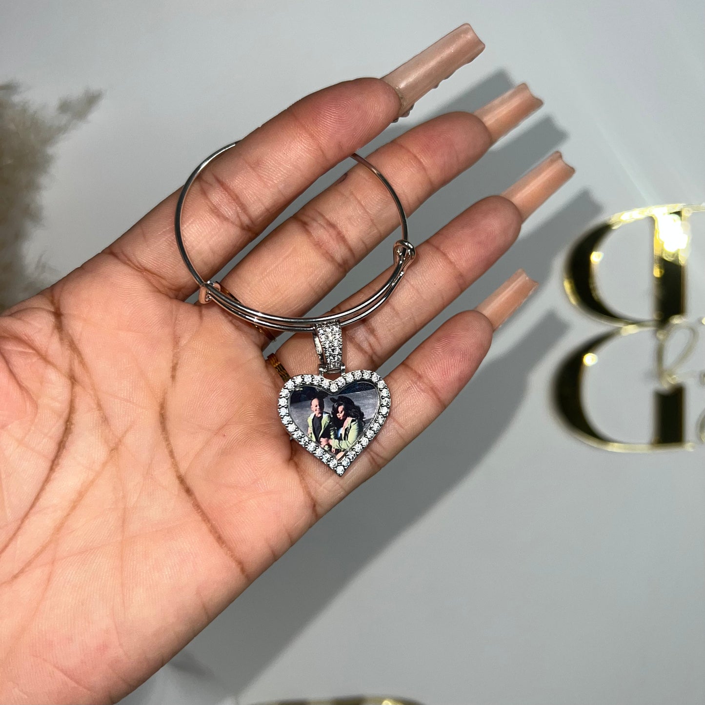 Mini Iced Picture Bling Bangle