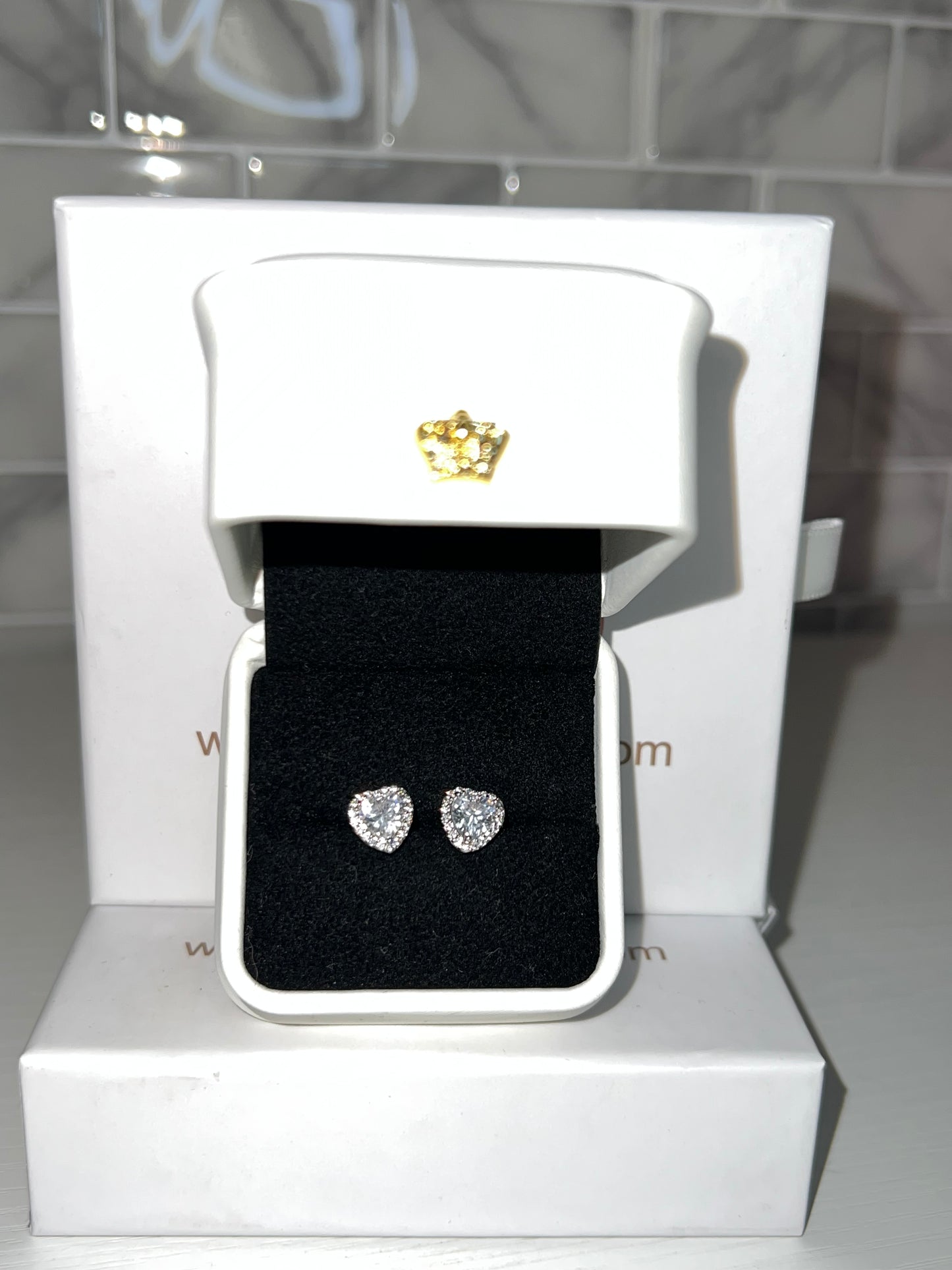 Crystal Heart Stud