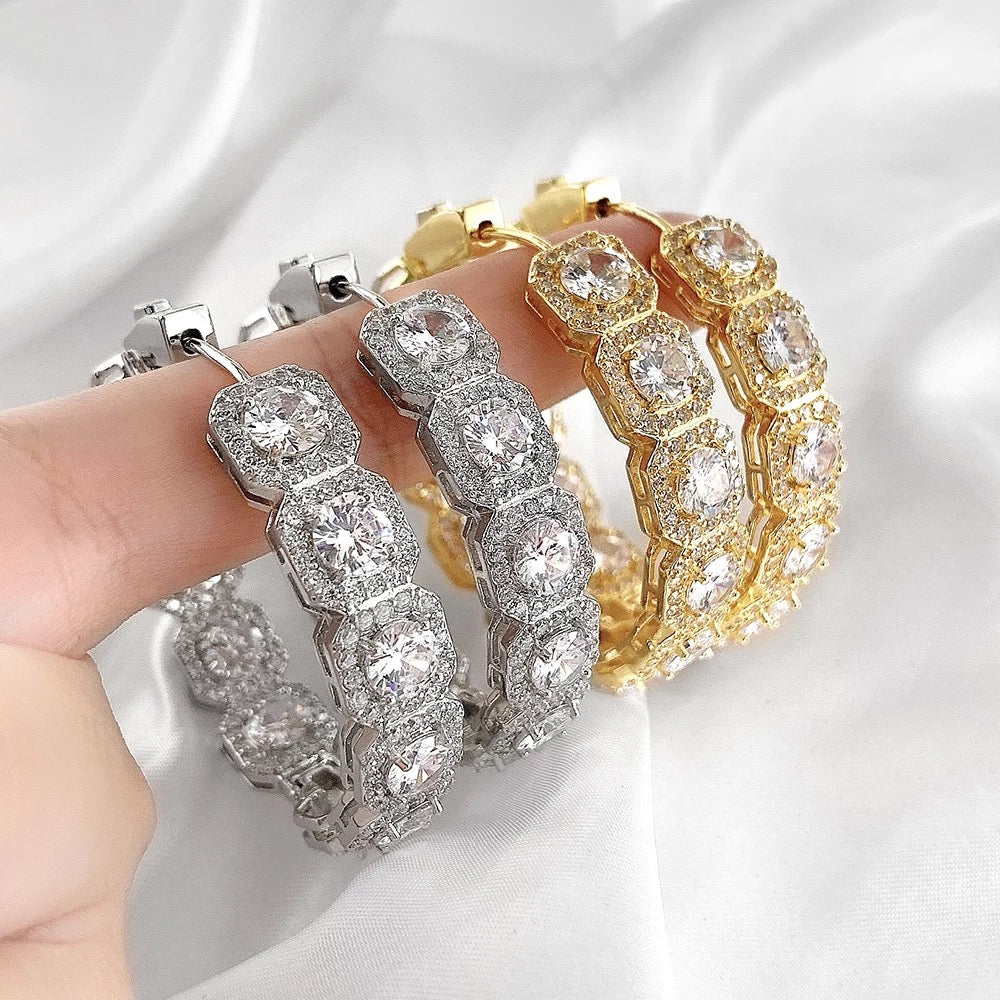 Diamond Princess Hoops