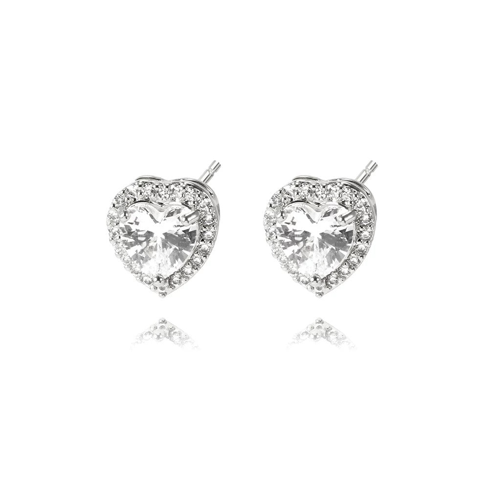 Crystal Heart Stud