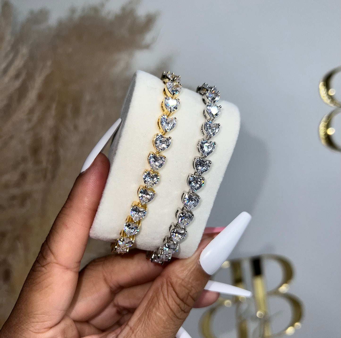 Heart Cut Tennis Bracelet