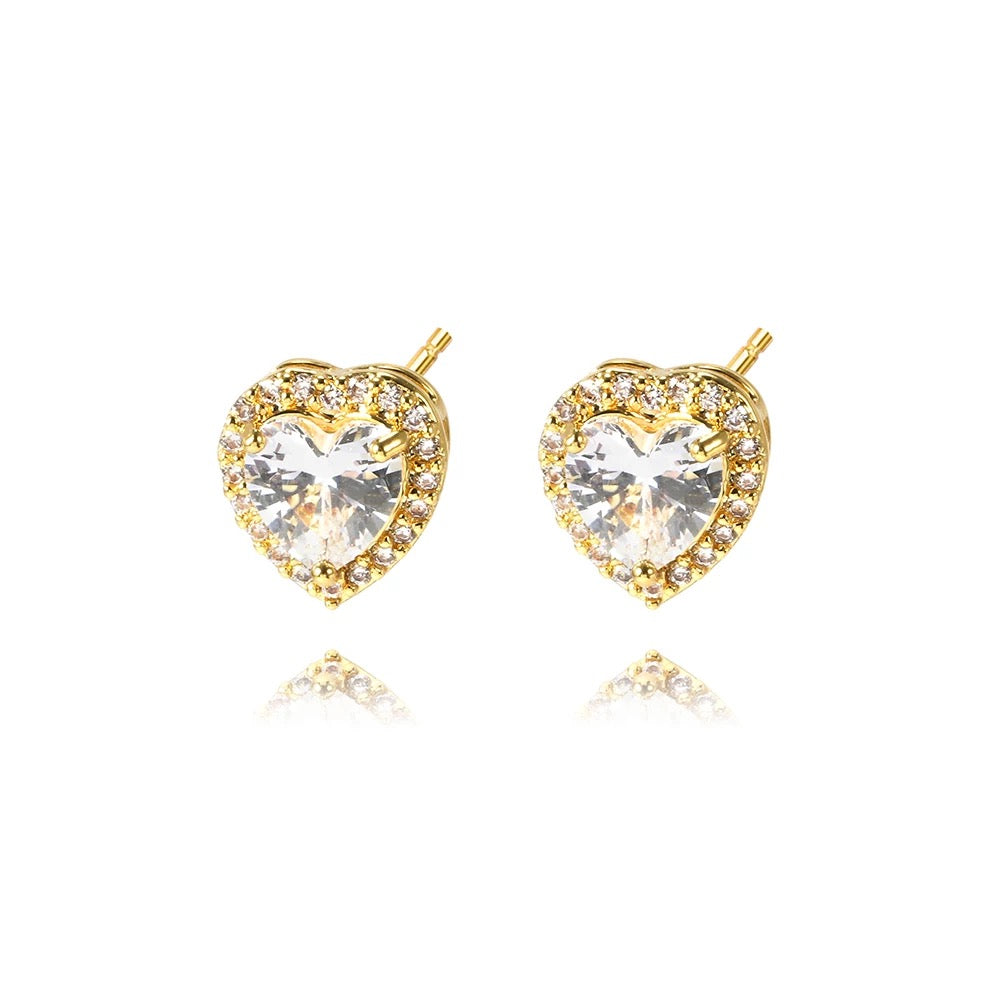 Crystal Heart Stud
