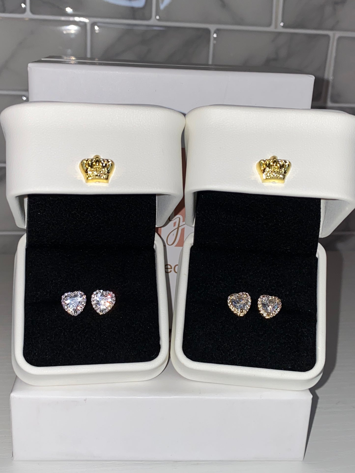 Crystal Heart Stud