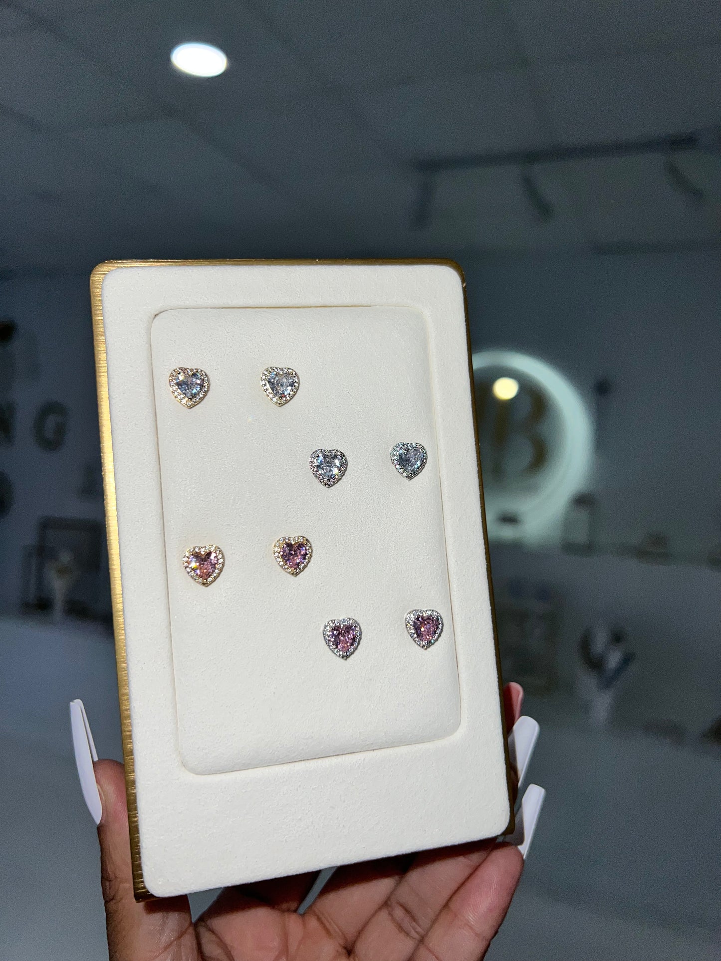 Crystal Heart Stud